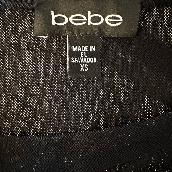 BEBE LIKE NEW SHEER BLACK TOP - Picture 5 of 6